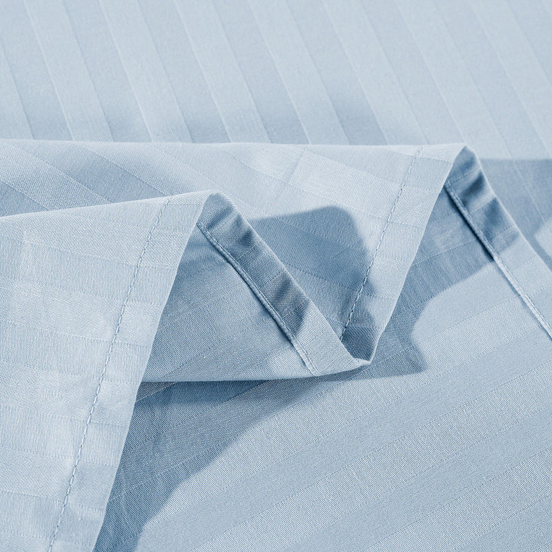 Kensington 1200 Thread Count 100% Egyptian Cotton Sheet Set Stripe Hotel Grade - King - Chambray