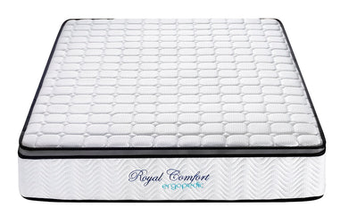 Ergopedic Mattress 5 Zone Latex Pocket Spring Mattress In A Box 30cm - Double - White  Grey  Black