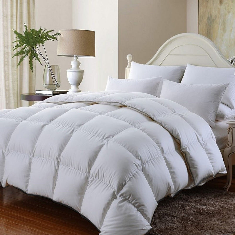 Royal Comfort 350GSM Luxury Soft Bamboo All-Seasons Quilt Duvet  - Single - White