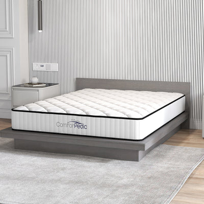 Comforpedic Mattress 5 Zone Medium Support Foam Bonnell Spring 21CM - King Single - White  Black