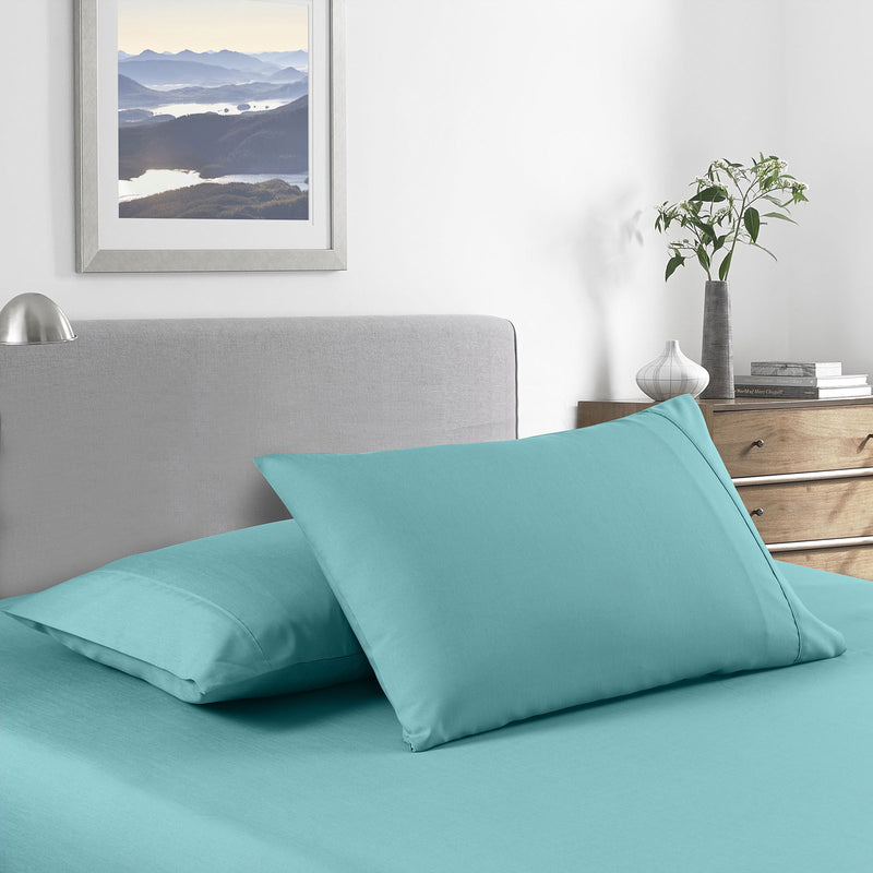 Royal Comfort 2000 Thread Count Bamboo Cooling Sheet Set Ultra Soft Bedding - King - Aqua