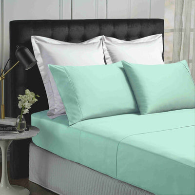 Park Avenue 500TC Soft Natural Bamboo Cotton Sheet Set Breathable Bedding - King - Mist