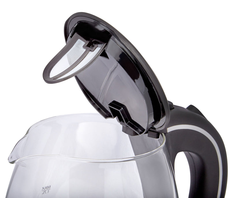 Pursonic Glass Kettle Electric LED Light Kitchen Water Jug Stainless Steel 1.7L