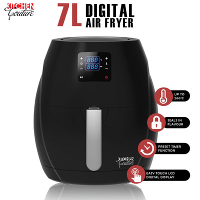 Kitchen Couture 7L Air Fryer Digital Low Fat Oil Free Rapid Healthy Deep Cooker