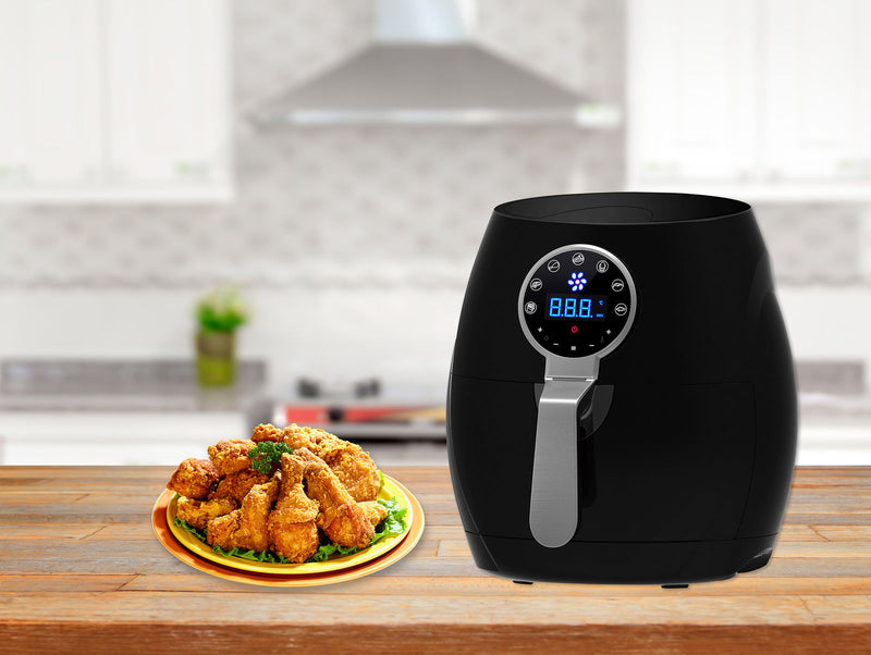 Kitchen Couture Black 5L Digital Air Fryer Low Fat Fast Cooking LCD Touch Screen