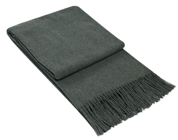 Paddington Throw - Fine Wool Blend - Dark Grey