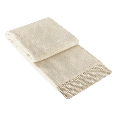 Soho Throw - Wool Blend - Ivory 