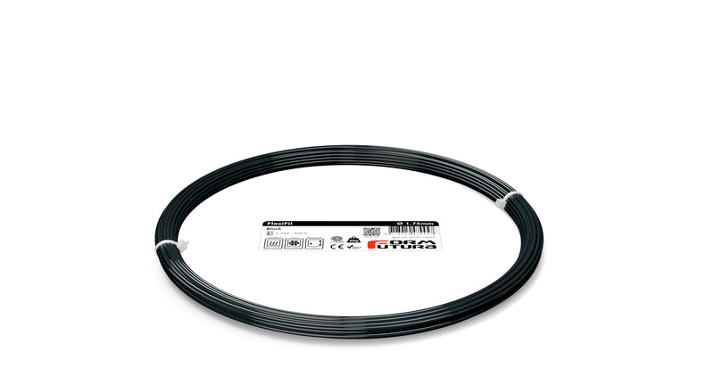 TPC Filament FlexiFil 1.75mm Black 50 gram 3D Printer Filament