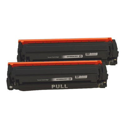 HP Compatible CF400A 201A Premium Generic Black Toner Cartridge x 2