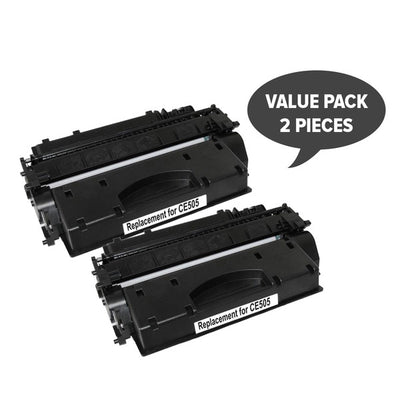 HP Compatible 2 x CE505A 05A Cart 319i Black Premium Generic Toner