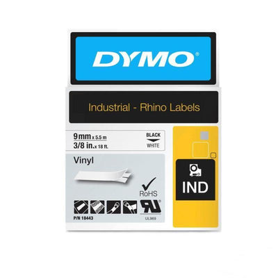 DYMO Black on White 9mm Tape