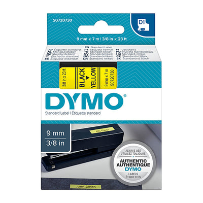 DYMO Black on Yellow 9mm x7m Tape