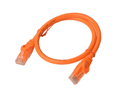 8WARE Cat6a UTP Ethernet Cable 25cm Snaglessï_Orange