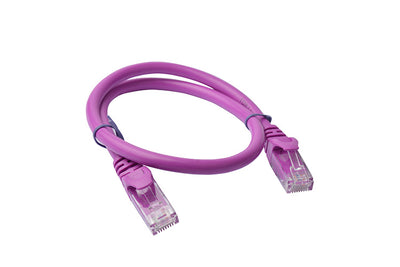 8WARE Cat6a UTP Ethernet Cable 25cm Snaglessï_Purple