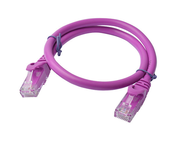 8WARE Cat6a UTP Ethernet Cable 0.5m (50cm) Snaglessï_Purple