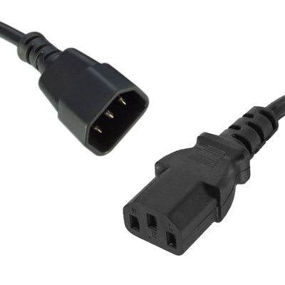 8WARE Power Cable Extension 1m IEC-C14 to IEC-C13 Male to Female