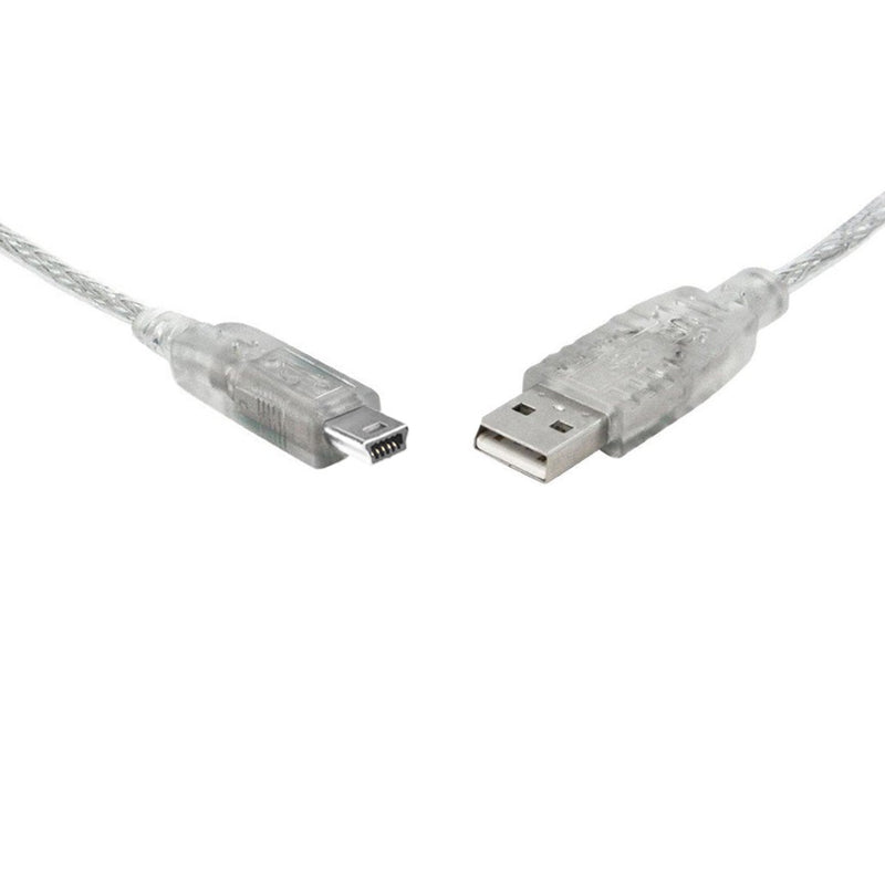 8WARE USB 2.0 Cable 1m A to Mini-USB B Male to Male Transparent