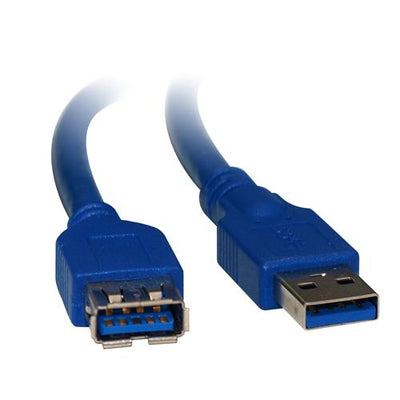 8WARE USB 3.0 Cable 1m A to A Male to Female Blue