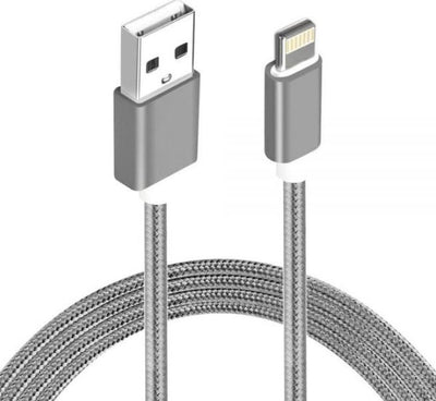 ASTROTEK 2m USB Lightning Data Sync Charger Grey White Color Cable for iPhone 7S 7 Plus 6S 6 Plus 5 5S iPad Air Mini iPod