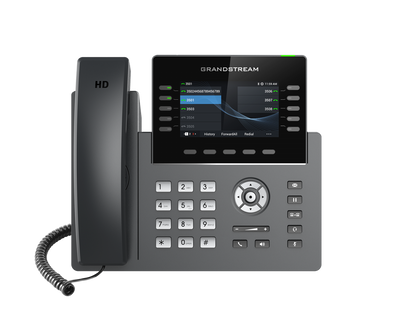 GRANDSTREAM GRP2615 10 Line IP Phone, 16 SIP Accounts, 480x272 Colour Screen, HD Audio, Powerable Via POE