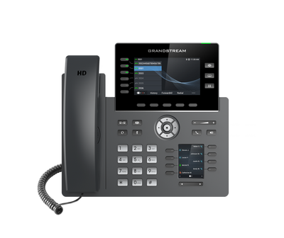 GRANDSTREAM GRP2616 6 Line IP Phone, 6 SIP Accounts, 480x272 Colour Screen, HD Audio, Integrated Bluetooth+WiFi, Powerable Via POE