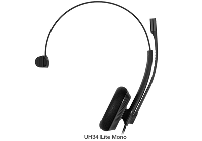 YEALINK UH34 Lite Mono Wideband Noise Cancelling Microphone - USB Connection, Foam Ear Cushions, Designed for Microsoft Teams