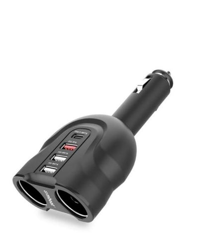 mbeat Gorilla Power Four Port USB-C PD & QC3.0 Car Charger with Cigar Lighter Splitter