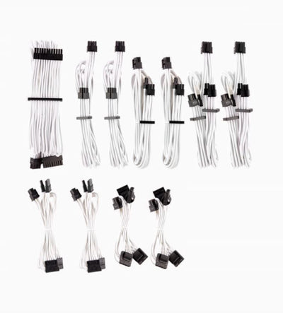 CORSAIR Corsair PSU - WHITE Premium Individually Sleeved DC Cable Pro Kit, Type 4 Generation 4