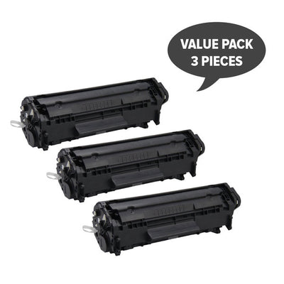 HP Compatible Q2612A #12A Cart-303 Premium Generic Toner Set of 3