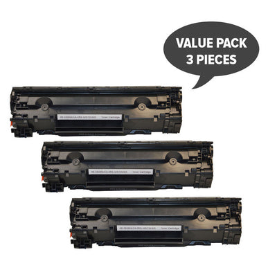 HP Compatible CE285A 85A Cart325 Black Generic Toner Set of 3