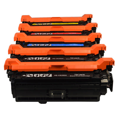 HP Compatible CE250X 504 Series Premium Generic Toner Set PLUS Extra Black