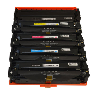 HP Compatible CF400X #201X eries Premium Generic Toner Cartridge PLUS extra Black set 5 cartridges