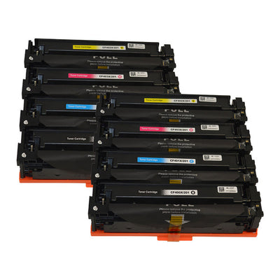 HP Compatible CF400X #201X Series Premium Generic Toner Cartridge set x 2 8 cartridges