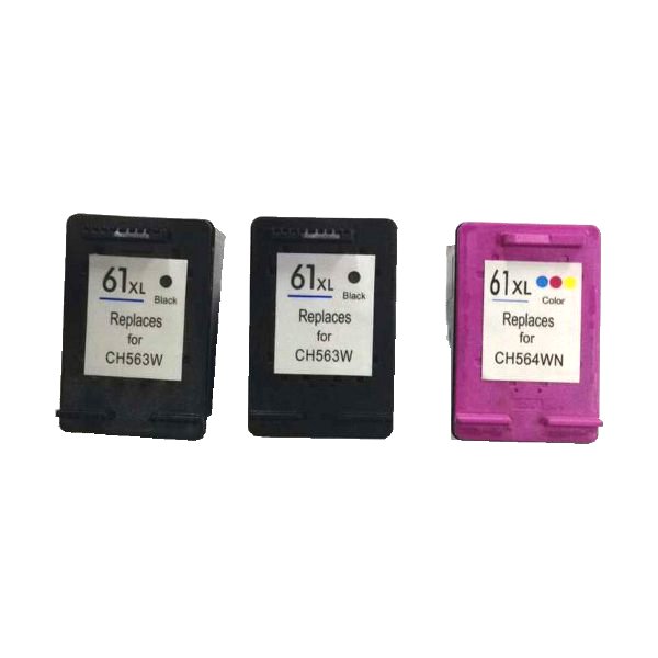 HP Compatible Remanufactured Value Pack 2 x HP 61XL Black & 1 x HP 61XL Color New Chip