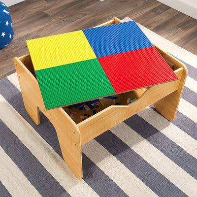 Lego Compatible 2 in 1 Activity Table for kids (Natural)