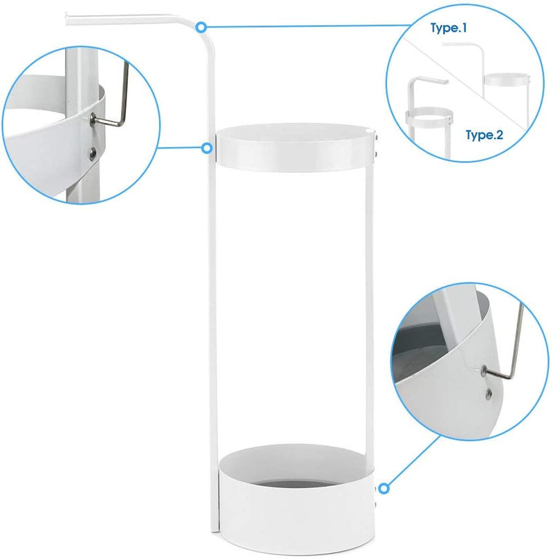 White Steel Umbrella Stand