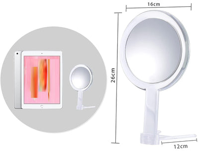 20X Magnifying Hand Mirror Two Sided Use for Makeup Application, Tweezing, and Blackhead/Blemish Removal (15 cm Silver)