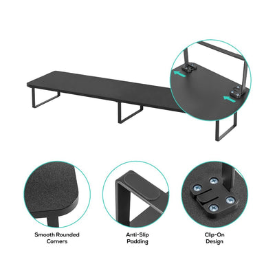 activiva Black Dual Monitor Riser