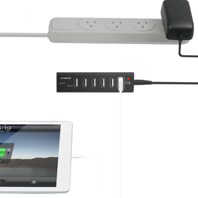 mbeat 7-Port USB 3.0 x 1 + USB 2.0 x 6 Hub with 2.1A Smart Charging Function