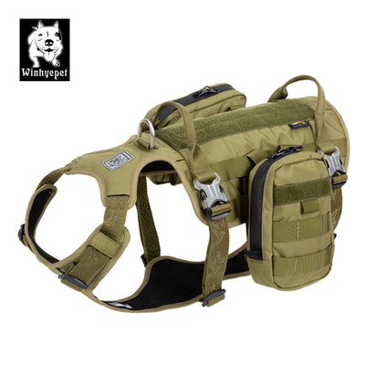 Whinhyepet Military Harness Army Green M