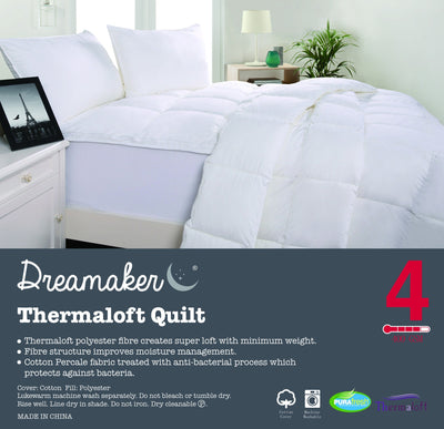 Dreamaker Thermaloft Quilt 400Gsm Double Bed