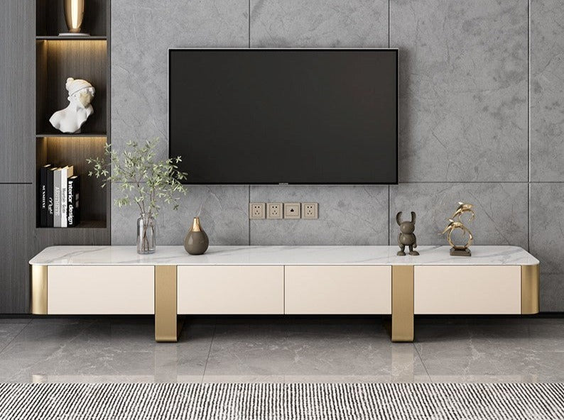 Berkley Ceramic Entertainment Unit/TV Stand/Ceramic top/ MDF shelves and cabinets