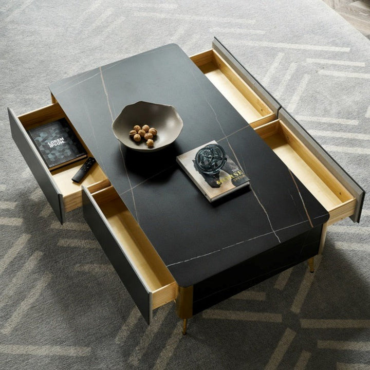 Amir Mordern Cultured Marble Top Minimalistic/ Coffee Table/ Tea Table