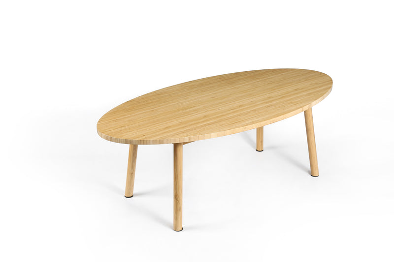 Lucina Japaness Style Bamboo Oval Coffee Table