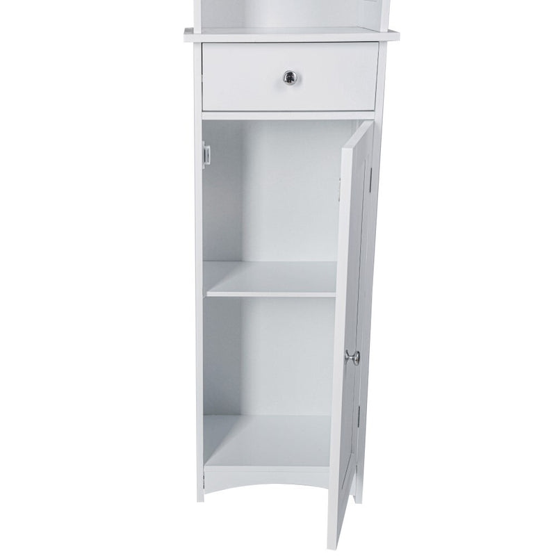 Sian Bathroom Tall Storage Cabinet Organiser - White