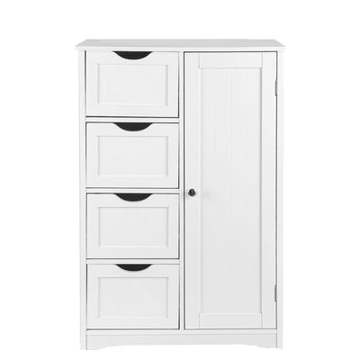 Sian Bathroom Tallboy Storage Cabinet - White