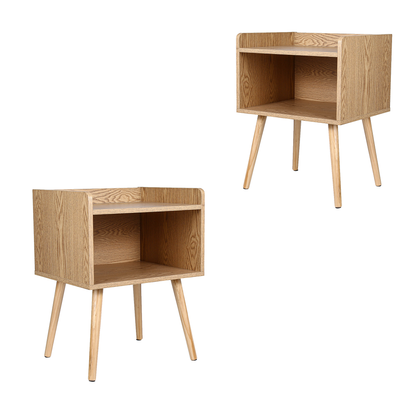 Rolialos Bedside Table Side Table Bedroom Storage Set of 2