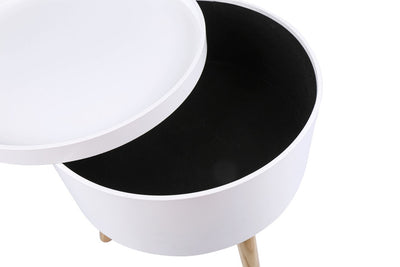 Mykhaela Tray Top Bedside Table Side Table Bedroom Modern Set of 2