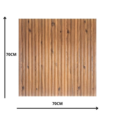 Decorative 3D Foam Wallpaper Panels Bamboo Wood 10PCS