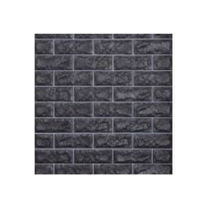 10PCS 3D Foam Black Brick Self Adhesive Home Wallpaper Panels 70 x 77cm